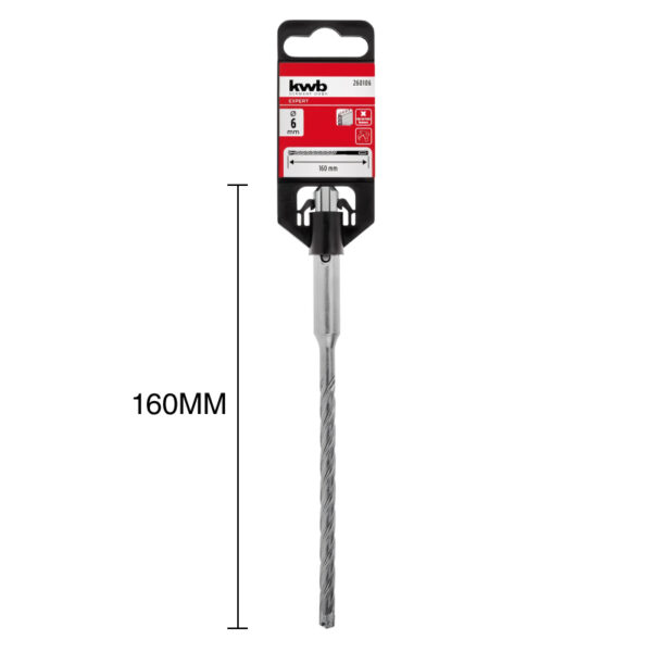 HB4X SDS PLUS PARA HORMIGON - 4 FILOS, 8mm x 160mm
