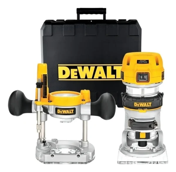 Fresadora Colet: 1/4 " Velocidad Variable + Base para refilado-malet?n, 900w, 16000-27000RPM, 102x125mm de base