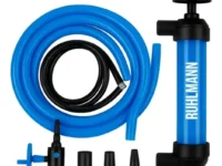 BOMBA 2 EN 1 P/EXTRAER NAFTA + INFLADOR
Usos: ideal trasvase de nafta, gasoil, aceite, agua, liq refrigerante. incluye: manguera de trasvase, de inflado y picos de acople. 
y liq en gral. inflado de cubiertas y art. Inflables. largo de manguera 76 cm. capacidad: 12 l/min.