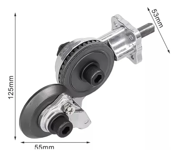 RU14011 3 CORTADOR DE CHAPA P/TALADRO (10 pz)
capacidad: chapa 0,2-1 mm / acero inox 0,2-0,8 mm / cobre 0,3-1,2 mm. aluminio 0,3-1,2 mm. Incluye: cisalla, resorte, 2 llaves de ajuste, adap.
Taladro inhalambrico, adap taladro electirico mango de sujecion, llave allen 6mm, abrazadera, tuerca mariposa.
