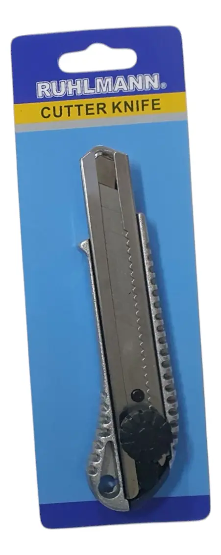 RU15003 1 CUTTER PROFESIONAL DE ALUMINIO C/RUEDITA. HOJA 18 MM