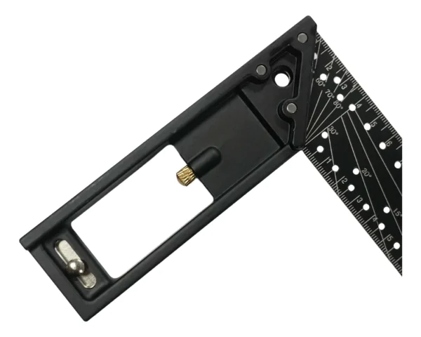 ESCUADRA CARPINTERO 300 mm. HEAVY DUTY
largo 300 mm. Permite realizar marcaciones en dif. Angulos en forma precisa.
Incluye soporte de borde y copiador para realizar marcaciones repetidas. Angulos pre marcados. Material aluminio.