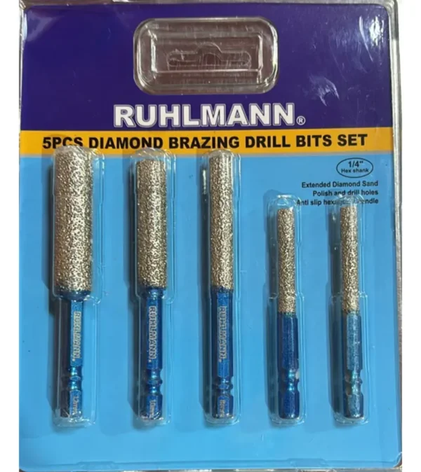 COPA DIAMANTADA HEAVY DUTY x 5 pz. 6-6-8-10-12 mm