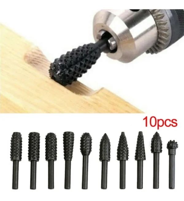 RU17005 2 FRESAS ESCOFINAS P/MADERA X 10 PZS.ENC.1/4"