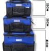 BOLSO CON RUEDAS. MANIJA TELESCOPICA X 3 PZ. (14,5" - 16,5" - 19")
Medidas: 14,5'' - 16,5'' - 19''. Material: poliester de alta densidad. Costuras remachadas, bolsillos intermos. Apilable. Alto total apilado 93 cm
ruedas 10 x 3 cm. c/prot de ruedas subida de escalon.