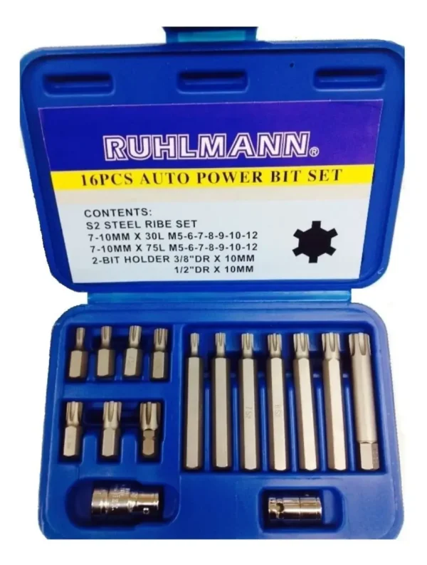 RU24002 1 JGO PUNTAS RIBE S2-16 PCS. (caja azul)