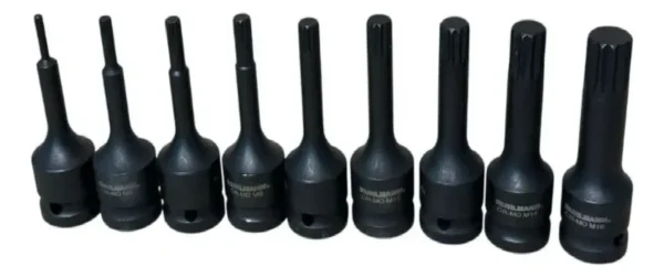 RU24009 2 JGO ALLEN ALTO IMPACTO ENC 1/2 X 10 PZ 5 A 19 mm. medidas: 5-6-7-8-10-12-14-16-17-19. material: Cr-Mo. (alto impacto). largo: 75mm.