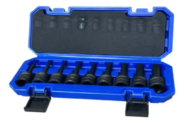 RU24009 3 JGO ALLEN ALTO IMPACTO ENC 1/2 X 10 PZ 5 A 19 mm. medidas: 5-6-7-8-10-12-14-16-17-19. material: Cr-Mo. (alto impacto). largo: 75mm.