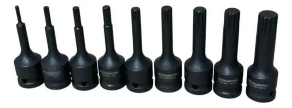 RU24013 2 JGO. MULTIESTRIA 9 PC ALTO IMPACTO. Medidas: M4-5-6-8-9-10-12-14-16. Largo: 75 mm