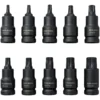 RU24015 1 JGO. TORX CORTOS 10PC ALTO IMPACTO. Largo: 55 mm. Medidas: 20-25-27-30-40-45-50-55-60-70