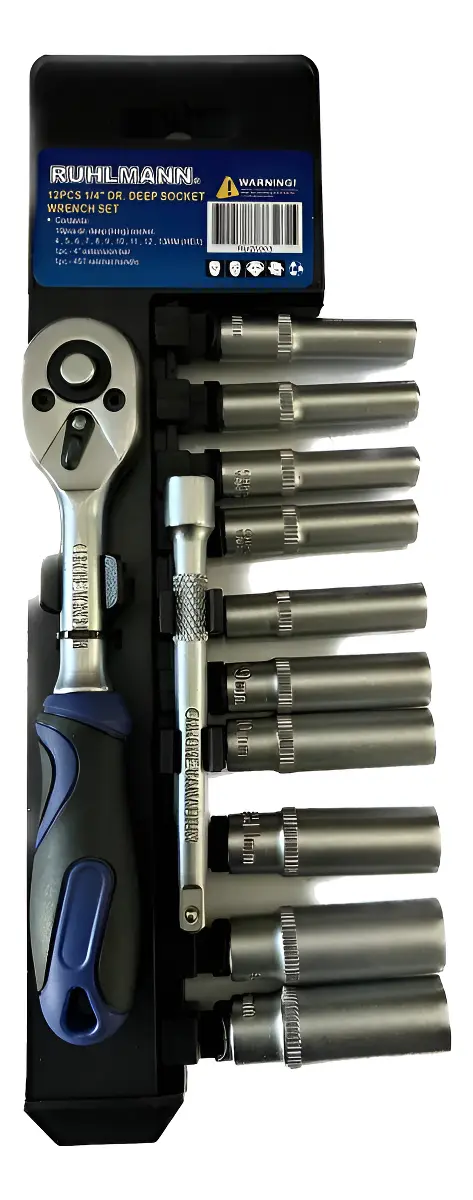 JGO TUBOS 12 PCS ENC 1/4". TUBOS LARGOS. (4-5-6-7-8-9-10-11-12-13 mm)