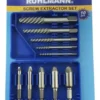 RU25010 1 JGO EXTRACTOR DE TORNILLOS X 10 PZS. Usos: ideal para extraer tornillos cabeza cortada o redondeada.material: Cr-Va.