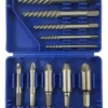 RU25010 2 JGO EXTRACTOR DE TORNILLOS X 10 PZS. Usos: ideal para extraer tornillos cabeza cortada o redondeada.material: Cr-Va.