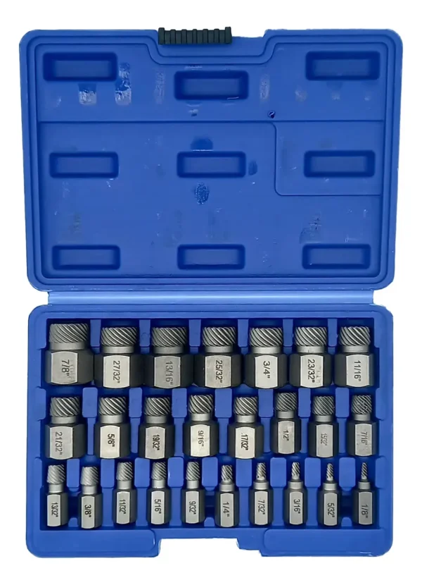 RU25016 1 JGO DE EXTRACTORES DE TORNILLOS x 25 PZS. MULTIESTRIA