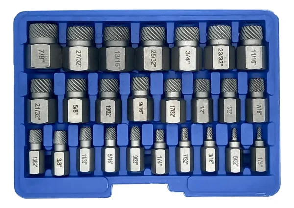 RU25016 2 JGO DE EXTRACTORES DE TORNILLOS x 25 PZS. MULTIESTRIA