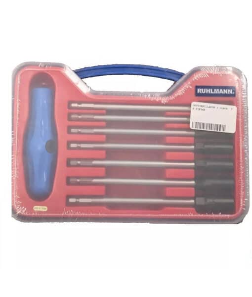 RU25115 1 LLAVE "T" 8 PCS.(IC04222129H) (caja c/7 tubos + manija azul)