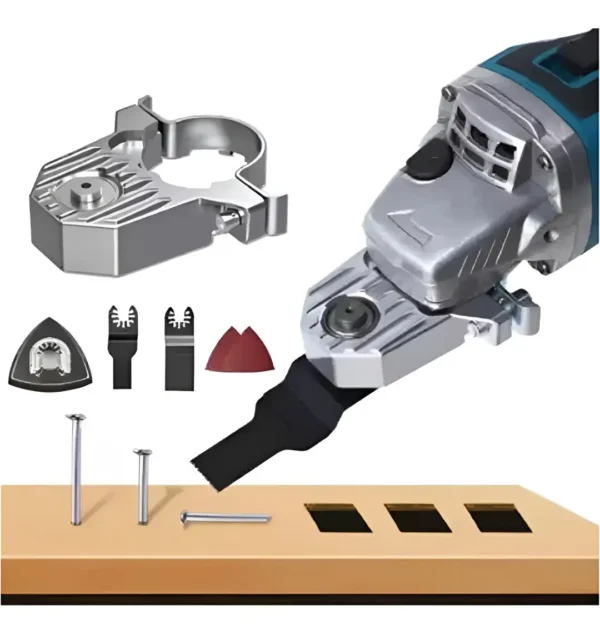 RU25503 3 KIT DE MULTICORTE P/ADAPTAR A LA AMOLADORA 115 MM X 11PZ
compatible con todas las marcas de amoladoras de 115mm. Incluye: cuerpo metalico, lijas 2, base de lijas, llave de ajuste.
2 cuchillas, llave allen, tuercas y adap de goma.