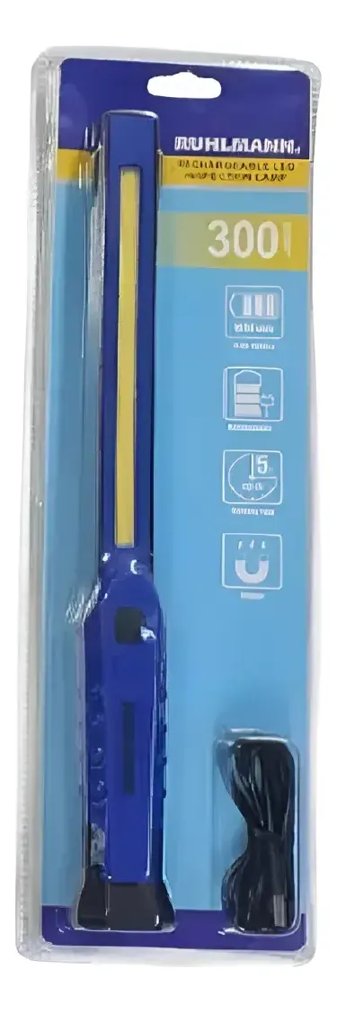 LINTERNA INSPECCION RECARGABLE 3W - plegable
base magnetica, giratoria 180*. Gancho p/colgar. Cable usb-c. Duracion de bateria: 5 hs. 150/300 Lm. Bateria: 1800mAh