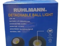 RU26703 11 LINTERNA REDONDA MAGNETICA 2PZ USB-C. 3 intensidades de iluminacion. Led: 4 W. Lumens: 40-160-380L
Bateria: 3,7V litio. 2200 mAH. Tiempo de carga: 3 a 3,5hs. Tiempo de uso: 4,5 hs. 6500K. Material: ABS