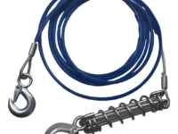 CABLE DE ACERO REMOLQUE 8 mm x 4 mt. TN 3000kg. Usos: permite remolcar cualquier tipo de vehiculos. 
Incluye 2 ganchos de sujecion con seguro.