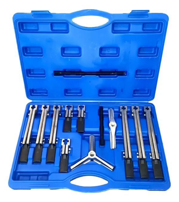 RU43159 1 KIT EXTRACTOR DE RODAMIENTOS DESLIZABLE-UNIVERSAL X 13 PZ.
2 y 3 patas regulable en ancho y altura. largo: 100-200-250mm / gusano de 160 y 270 mm.