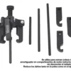 KIT EXTRACTOR DE POLEAS de AMORTIGUADOR incluye: 3 mordazas ajustables + 3 de reemplazo, 4 varillas de fza y 1 tornillo. Es ideal para sacar poleas de amortiguador sin quitar el radiador. Usos: autos, camionetas y camiones. Material: Cr-Mo. recubrimiento antioxidante.
