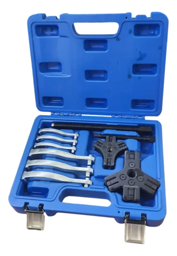 RU43166 1 KIT 10 PZ EXTRACTOR DE POLEAS Y ENGRANAJES INT Y EXTERIOR. 3" y 7".
Usos: excelente herramientas para demontar poleas, engranajes, cojinetes, volantes. Se puede utilizar con 2 o 3 patas interior y exterior.
Capacidad 3" largo tornillo 76 mm. Max aper. 78mm. torque: 2 tn. capacidad 7"largo tornillo 178 mm. Max aper 147 mm. torque 5 tn