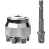 BOCALLAVE AJUSTABLE DE 10 a 19 mm - 3/8" a 3/4".
Incluye adaptador 1/4" x 3/8". Permite ajustar o aflojar tuercas y bulones de 10 a 19 mm o 3/8" a 3/4" sin necesidad de cambiar de tubo.