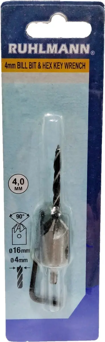 BISELADOR P/TORNILLO 4 MM (MADERA) (int 50 uni)