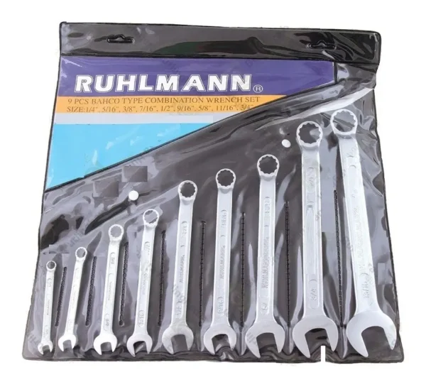 RU5101 LLAVES Combinada Juego 9 PCS MM (8-10-11-12-13-14-15-17-19)