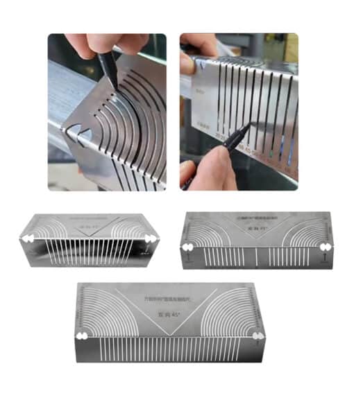 RU51053 2 ESCUADRA MULTIFUNCION A. INOX medidas: largo 34,50cm x 10,5 cm x 12 cm. Material: A. inoxidable