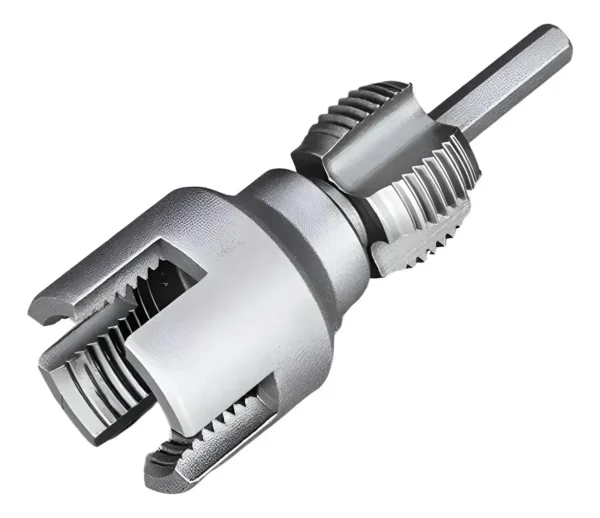 HERRAMIENTA DE ROSCADO P/CA?OS DE PVC INTERNO Y EXTERNO 1/2"
permite realizar roscas macho o hembra en ca?os y accesorios de pvc o termofusion.
Enc 1/4" . Apto uso p/taladros o atornilladores a bateria enc 1/4"