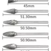 ACCESORIO P/DREMEL LIMAS ROTATIVAS X 10 PZS ENC 1/8''