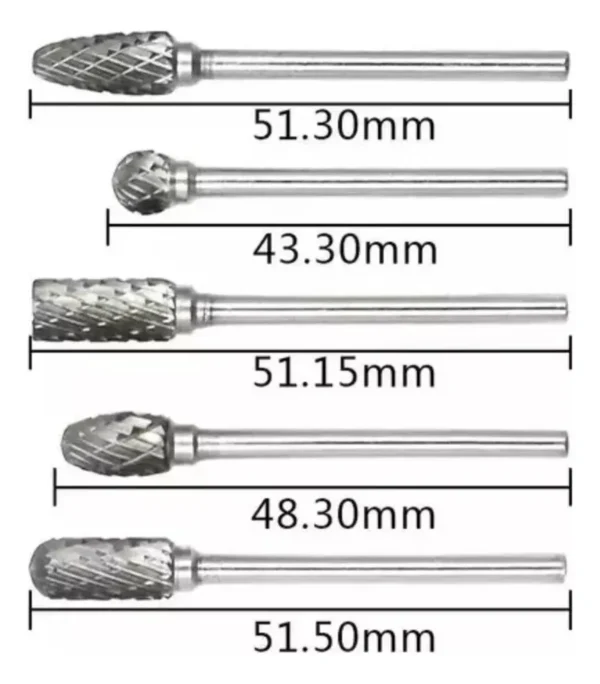ACCESORIO P/DREMEL LIMAS ROTATIVAS X 10 PZS ENC 1/8''