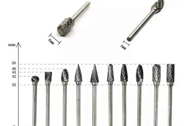 ACCESORIO P/DREMEL LIMAS ROTATIVAS X 10 PZS ENC 1/8''
