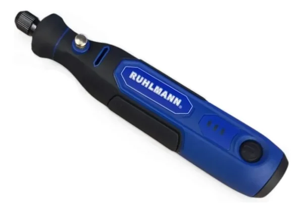 RU58500 3 MINITORNO USB 3.6V CE 24 pz.
Bateria: litio 3,6 v. 700 mAh. USB-C. Largo cable 0,50 m. tiempo de carga: 2hs.
3 velocidades. RPM: 5000-10000-15000 con indicacion x led. Tpo de uso continuo: 70 min.