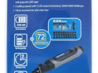 MINITORNO USB 3.6V CE 72PC
Bateria: litio 3,6 v. 1500 mAh. USB-C. Largo cable 0,50 m. tiempo de carga: 2hs
3 velocidades. RPM: 5000-12000-18000 con indicacion x led.
