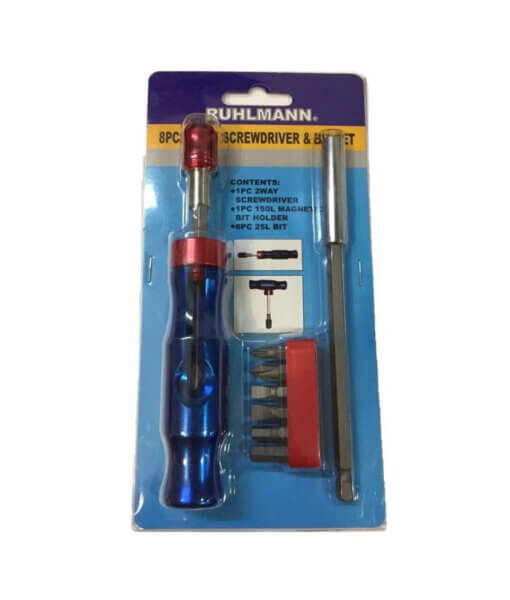 DESTORNILLADOR 8 PCS.2 VIAS
