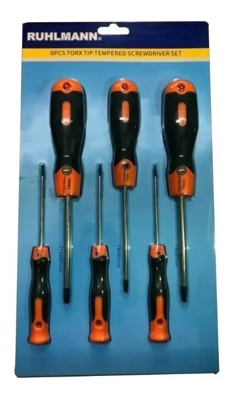 DESTORNILLADOR TORX TAMPER X  6 PZS T6-8-10-20-25-30