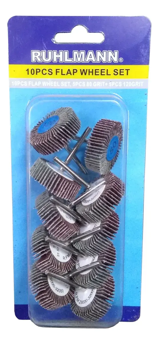 ACCESORIO P/DREMEL DISCOS FLAP X 10 PZS. GRANO 80-120. DIAMETRO 32 mm