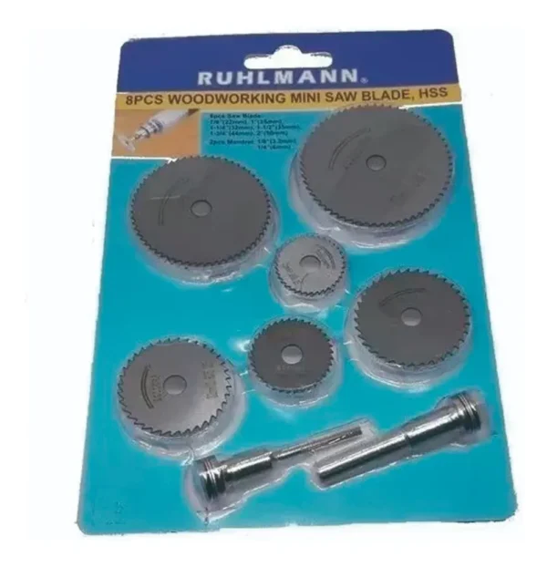 ACCESORIO P/DREMEL 8 PZS SIERRAS CIRCULARES P/MADERA