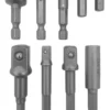 RU8581 2 ADAPTADORES JGO X 9 PZ ENC 1/4"
1/2 x 50mm, 12 x 70 mm, 3/8 x 50mm, 3/8 x 65mmm. 1/4 x25mm, 1/4 x 30mm, 1/4 x 50mm, 1/4 x 65mm adap magnetico