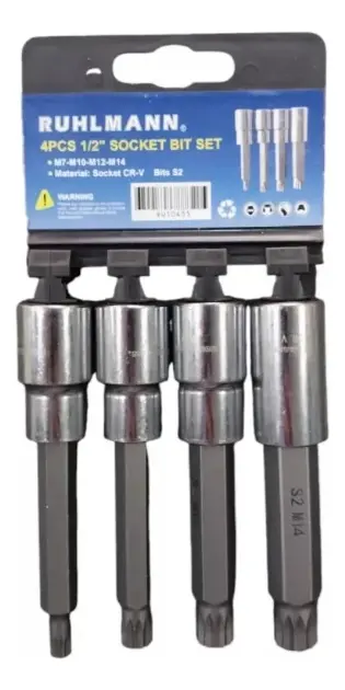 RU10455 1 JGO DE TUBOS MULTIESTRIA ENC 1/2 X 4 PZ. X 140mm (7-10-12-14)