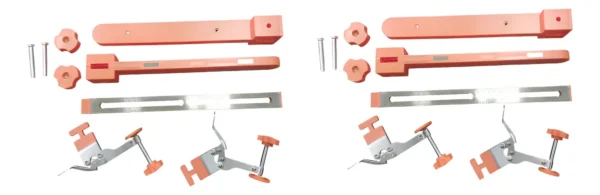 RU15522 1 SET GUIAS PARA ARMAR CAJONES 4PZ. permite instalar correderas "Z" o telescopicas sin nivelar.
Medidas: largo regla 74 cm. Ancho de regla 3 cm. Largo de guia 30 cm. Ancho 40 mm.