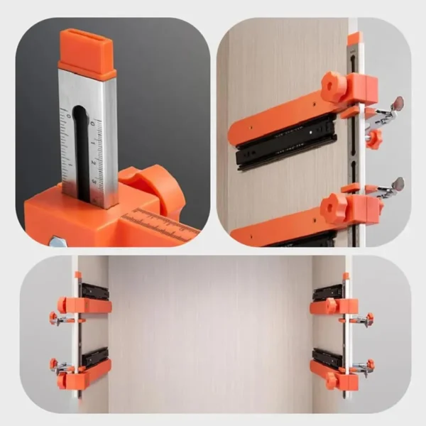 RU15523 2 SET GUIAS PARA ARMAR CAJONES 2PZ. permite instalar correderas "Z" o telescopicas sin nivelar.
Medidas: largo regla 37 cm. Ancho de regla 3 cm. Largo de guia 30 cm. Ancho 40 mm.
