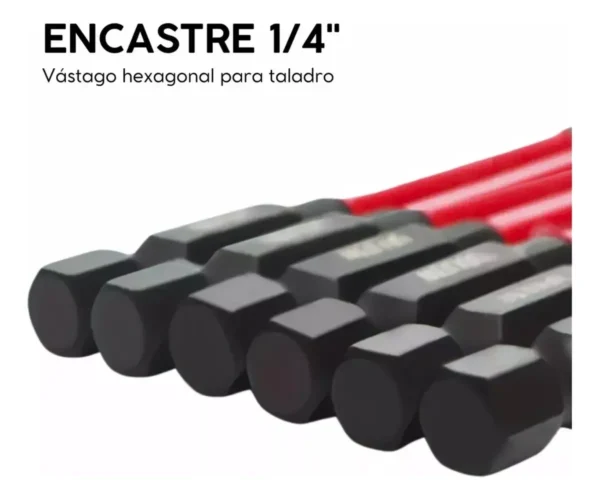 PUNTA PHILLIPS FPH 2 x 75-110-150 MM X 6 PZ.  Material: ALTO IMPACTO. Magneticas. Tiene ranura combinada especial para electricistas.