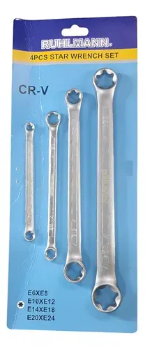 RU30303 1 LLAVE TORX HEMBRA X 4 PZ. 6-8 / 10-12 / 14-18 / 20-24