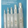 RU33000 3 PUNZON EXPANSOR P/CA?OS DE COBRE X 5 PZ. 1/4-5/16-3/8-1/2-5/8. Se utiliza para expandir los ca?os de cobre en refrigerancion.
Medidas: 1/4: 0,4 a 0,65cm / 5/16: 0,6 a 0,8 cm / 3/8: 0,7 a 0,95 cm / 1/2: 1 a 1,27 cm / 5/8: 1,3 a 1,6 cm.