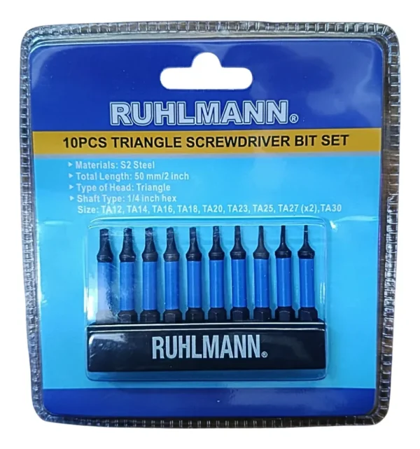 PUNTAS TRIANGULO ENC ? X 10 PZ X 50 MM
Medidas: 12-14-18-20-23-25-27-27-30. materil: S2. Ideal reparacion de electrodomesticos, juguetes, art. electronicos