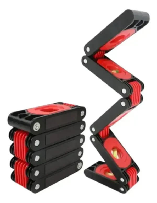 RU55050 1 NIVEL PLEGABLE MAGNETICO 5 LADOS + 4 BURBUJAS
permite mediciones en multiples posiciones, angulos y superficies.
2 Burbujas de 180 gr, 45 gr y 90 gr.
Medidas: largo gral 70 cm. Tramo 14 cm. Alto 10 cm. Esp 5cm